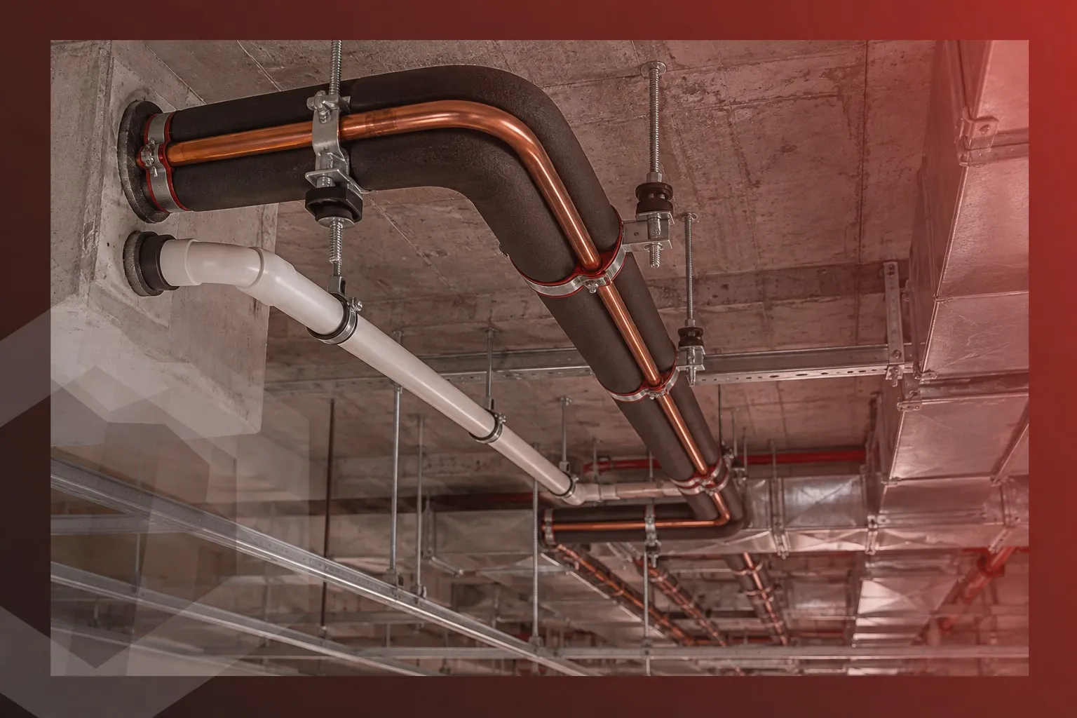 Installation of air conditioning piping